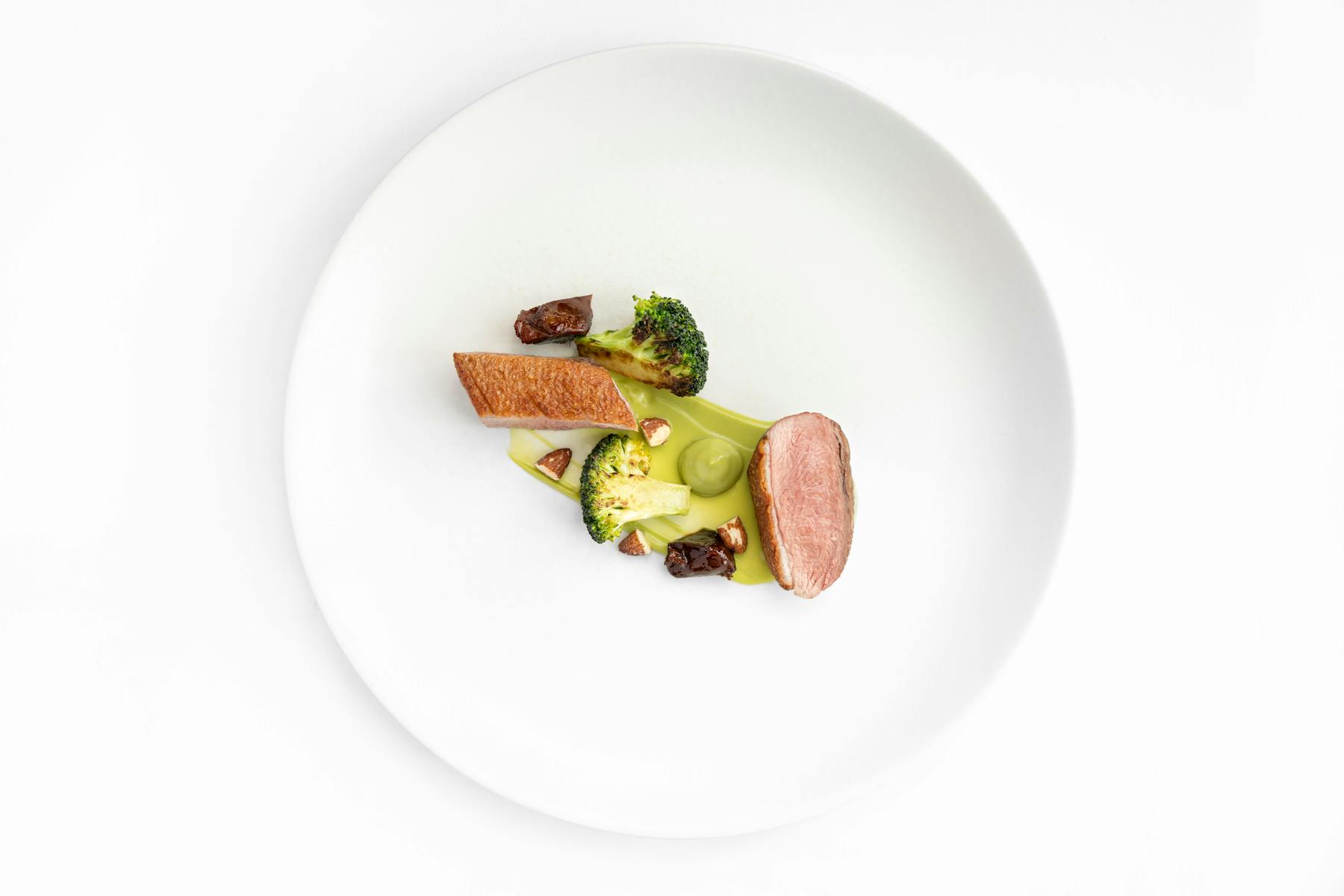 Lunch plating on white porcelain